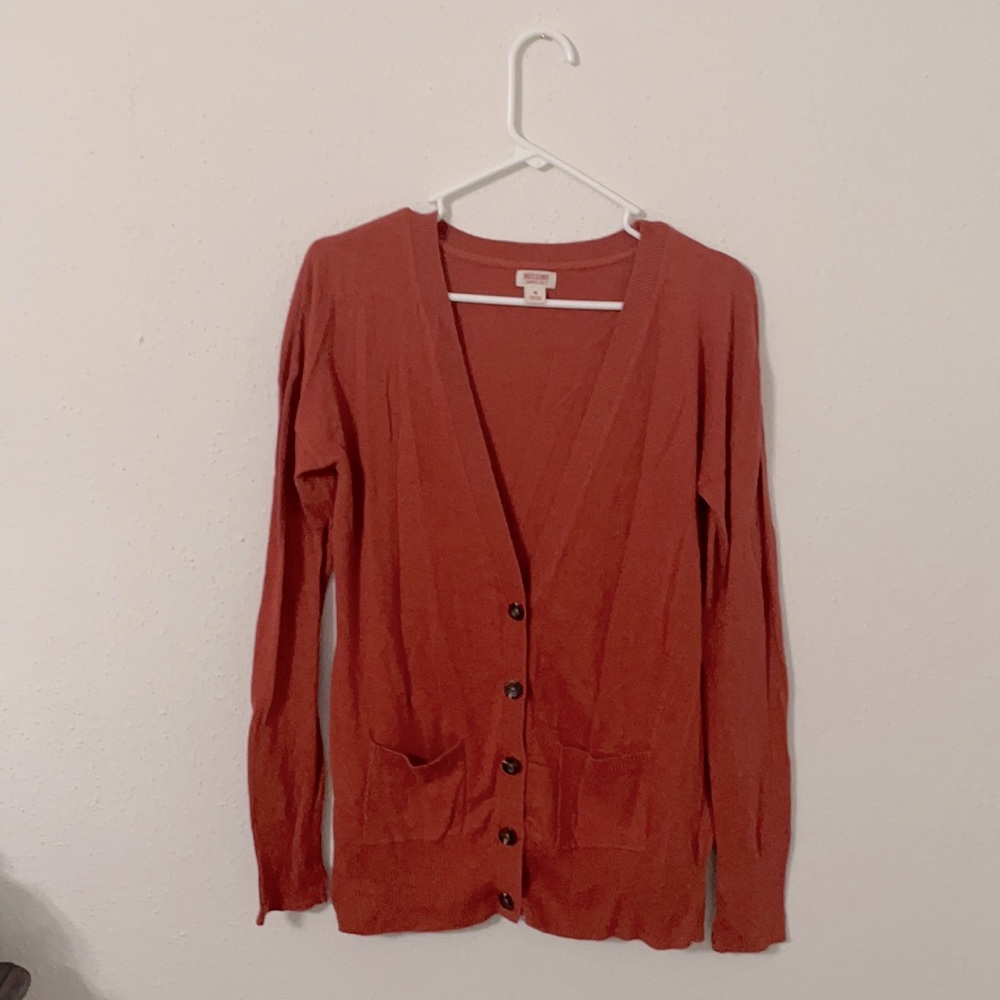 Burnt Orange Fall Cardigan